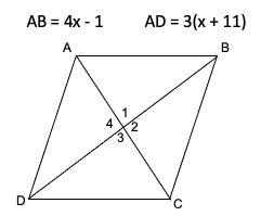 Quiz on Properties of Quadrilaterals, Including Rectangles